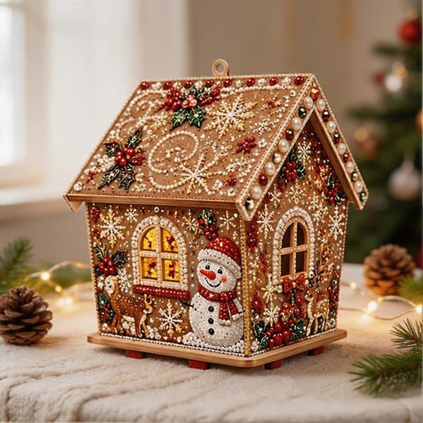 DIY Perlekunst Julekollektion Komplet DIY-sæt med alt nødvendigt tilbehør Juleborddekoration A