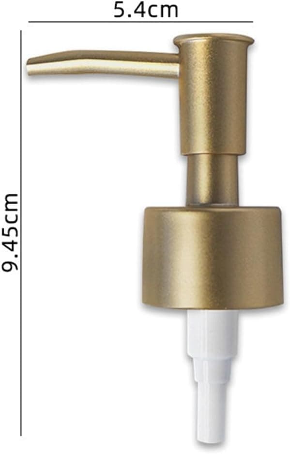 Erstatningspumpe til Sæbedispenser, Erstatningspumpe til Sæbe- og Lotionsdispenser, Top til Håndsæbedispenser til Lotionsflaske (Børstet Guld)