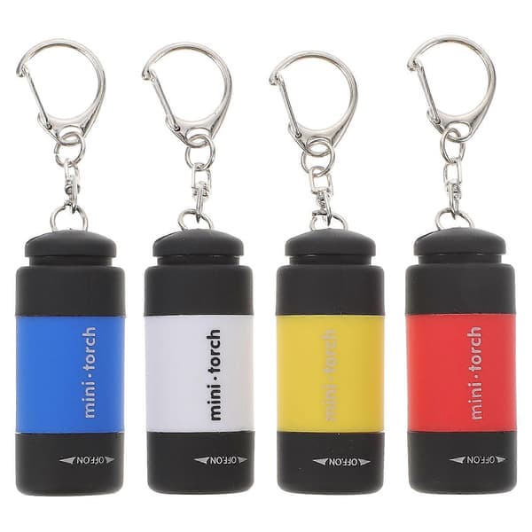 4 kpl Mini Avaimenperä LED-taskulamppu USB-ladattava avaimenperätaskulamppu[zd] 5.20X2.20X2.20CM