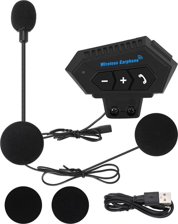 ING Motorcykelhjelm Headset Bluetooth, Med Mikrofon til Hjelm, Vandtæt, Universal Pasform[zd]