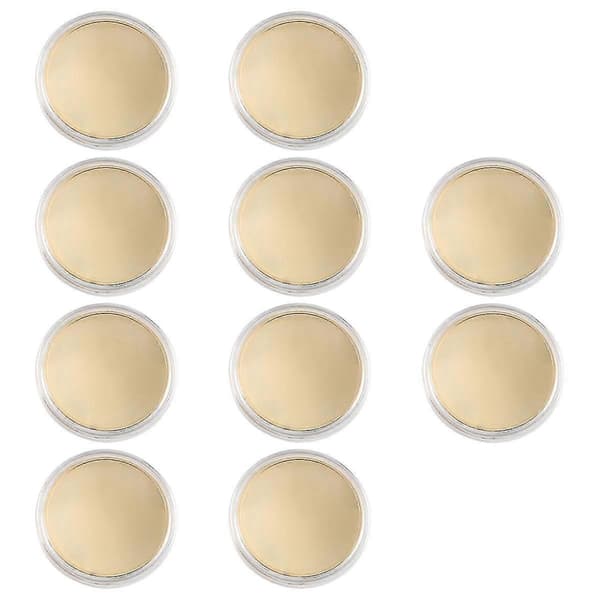 10 stk. blanke mønter til gravering, 40 mm i diameter med akrylbeskyttelsesboks (messing)