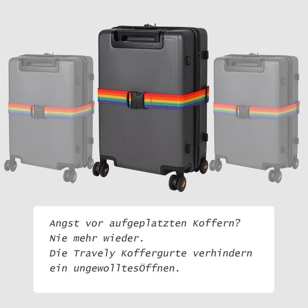 Justerbare bagagestropper med spænde, elastisk bælte, kuffert, krydstogtsrejsestrop til kuffert, fastgør kuffert til rejsekuffertstrop