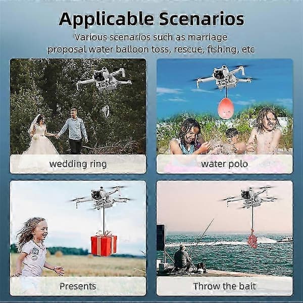 Agn Airdrop System til DJI Mini 4 Pro med Lysfølsom Kaster til Fiskeri