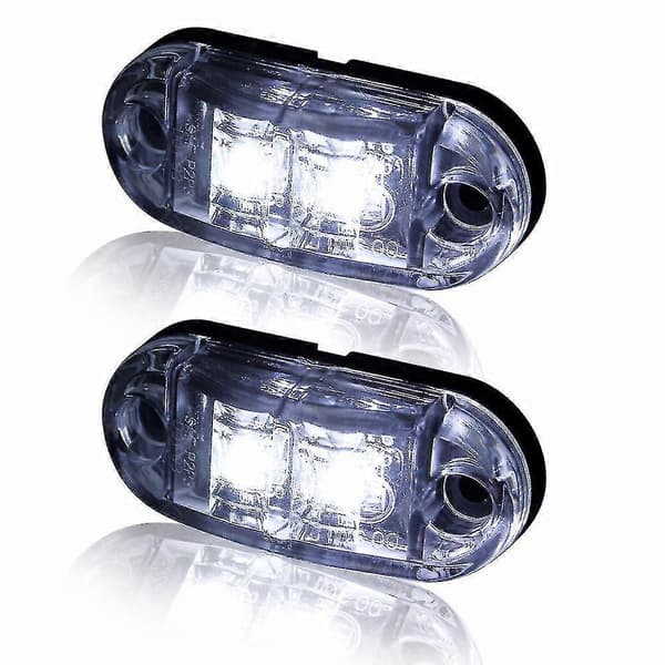 LED-sidomarkeringslys Universal positionslys til lastbil, trailer, varevogn, campingvogn, lastbil, bil, bus white