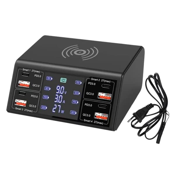 [zd]Multifunksjonslader Høy Effekt 100W 8-Port USB C-lader 2