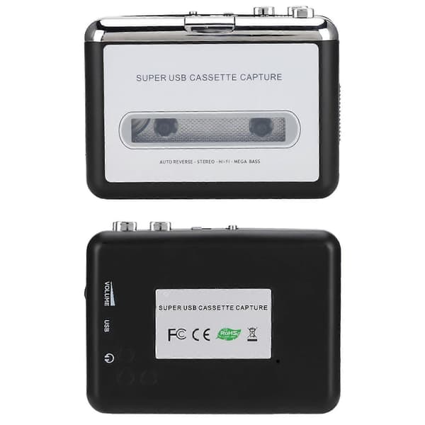 USB til MP3-båndopptaker, stereolydmusikkspiller, kassettspiller