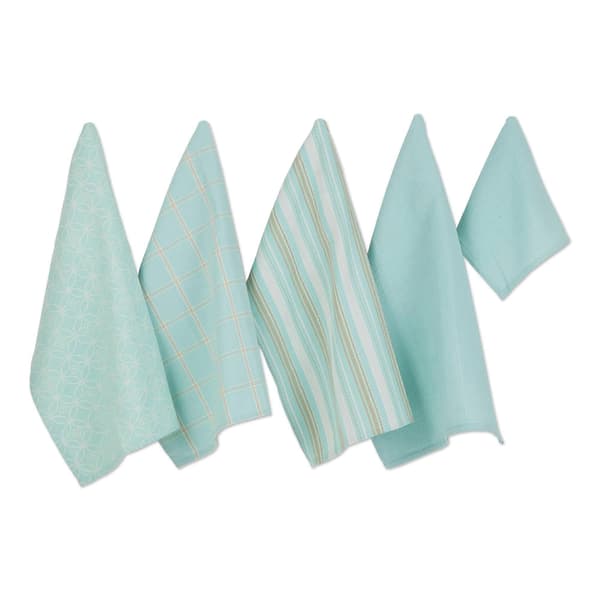 Assorterad Aqua Diskhandduk & Diskduk (Set om 5)[zd] Aqua