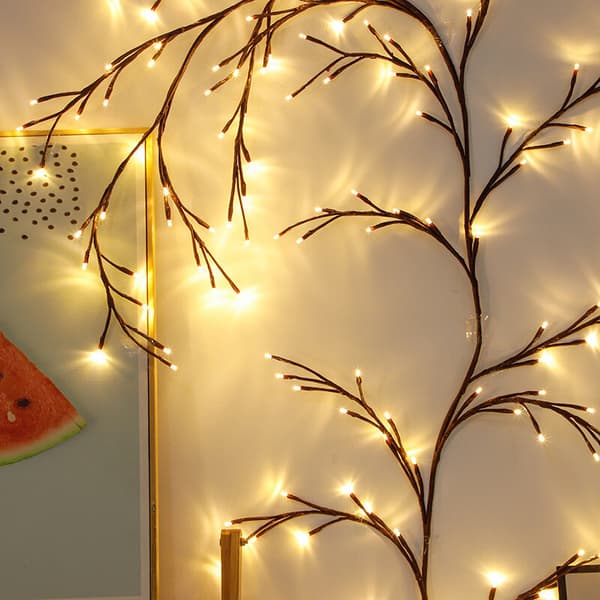 LED Light Tree Indoor Wall Decor String 144 LED Christmas Decorations for Bedroom Home Warm White (USB)