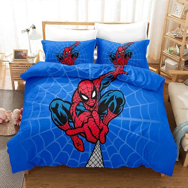 Spider-man 3D-printat bäddset påslakan örngott barngåva 240X220cm