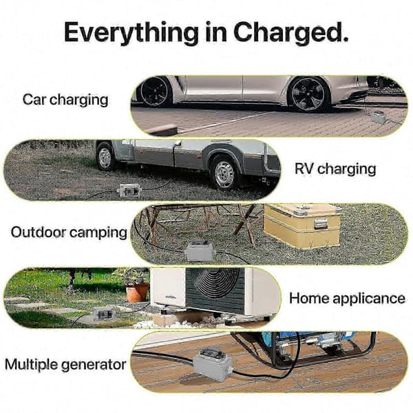 60A 230V Vanntett Digital Strømmåler, Mobil Kilowatt Effektmåler