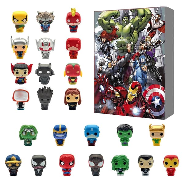 Julkalender, 24 söta tecknade adventskalender-minifigurleksaker 0.25