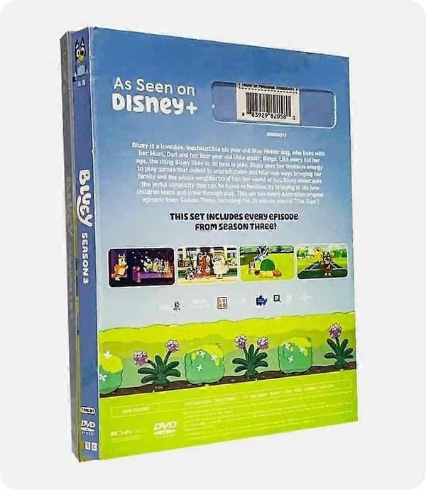 Bluey: Hela TV-serien, Säsong 1-3 (DVD 6-Disc Box-Set) engelsk version