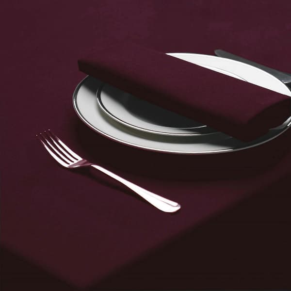 Amalfi rund duk Maroon One Size