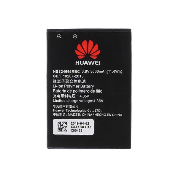 [zd]3.80V 3000mAh Batteribytte (Kode: HB824666RBC) for Huawei E5577
