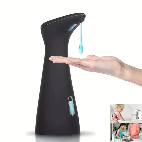 [zd]Automatisk Tvåldispenser - Flytande Tvåldispenser, Beröringsfri Tvåldispenser Black