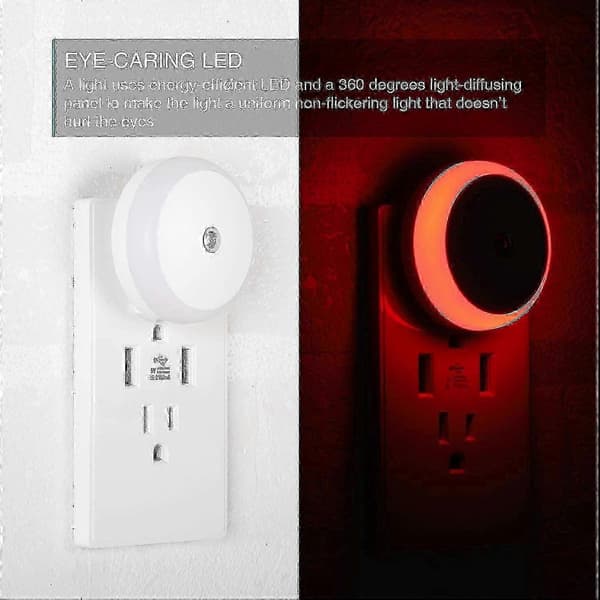 Rav natlys, plug-in LED natlys, skumring til daggry sensor, energieffektiv, plug-in