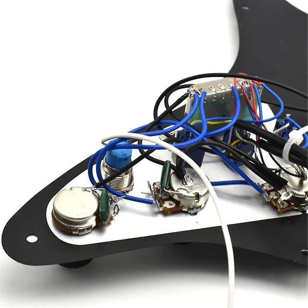 Elektrisk gitar-plekterbrett med pickup, ferdigkoblet Singlecut-kabling for Strat-gitar