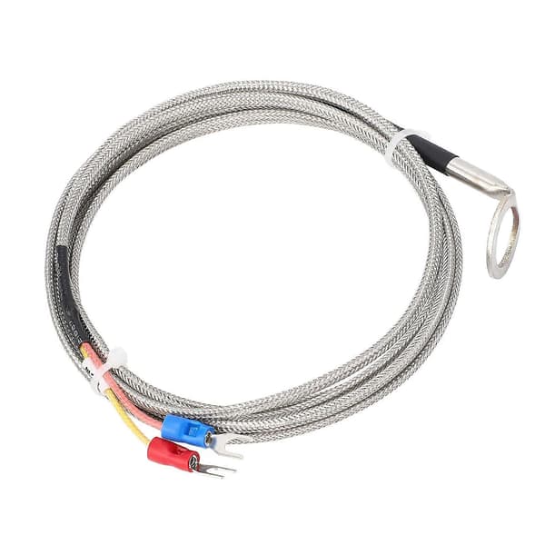 K-typ temperatursensor termoelement rostfritt stål för bilmotor CHT-mätning med 14 mm ID-bricka 2m