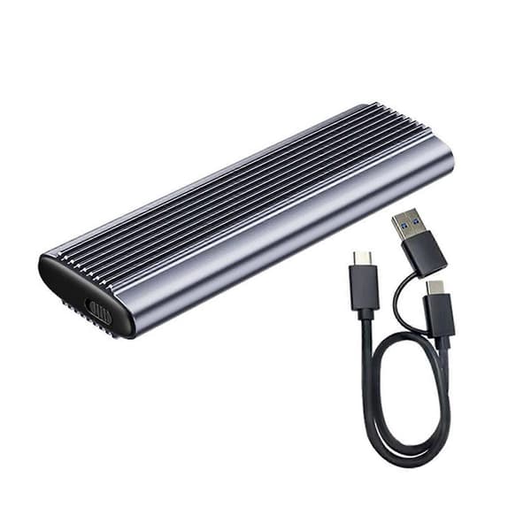 Ny M.2 NVME Solid Disk Kabinet Boks Understøtter NVME Dobbelt Protokol Solid Disk Kabinet Aluminium Køleplade Kabinet[zd] With 2in1 line
