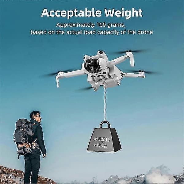 Agn Airdrop System til DJI Mini 4 Pro med Lysfølsom Kaster til Fiske