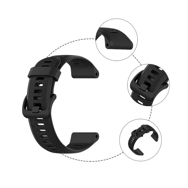 [zd]Urrem silikone Sort Garmin Forerunner 945/935, Garmin Fenix 5 Black 26