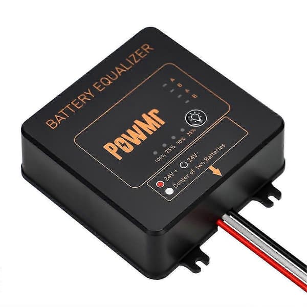 PowMr Solar System Batteriutjevner 24V Batteribalanserer, for Bly-syre Kolloid Litiumbatterier