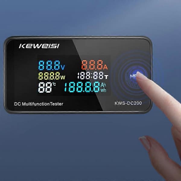 I DC 0-200V Voltmeter Amperemeter KWS Strøm Energimåler LED Digital DC Wattmeter Elektrisk Måler, 10A