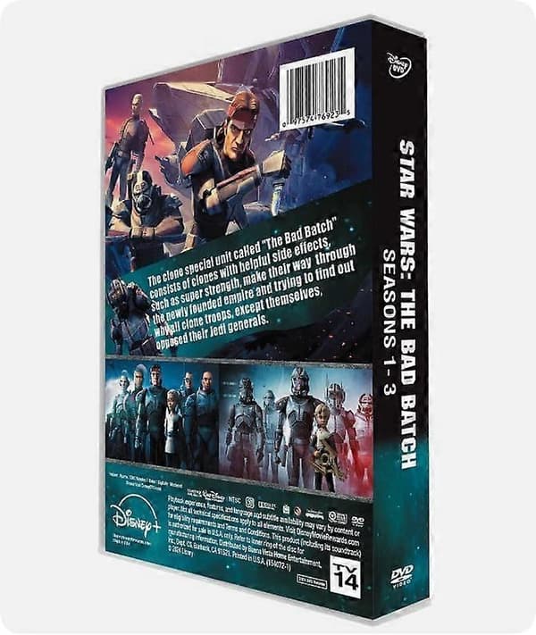 Star Wars: The Bad Batch Hele sesong 1-3 (DVD, 2023, 10-disk sett) engelsk versjon