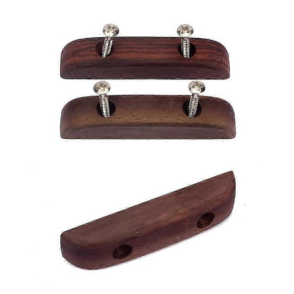 2PCS Rosewood Basgitarr Tumstöd Fingerstöd Gitarrtillbehör Tumbuckla (Kaffe) Coffee