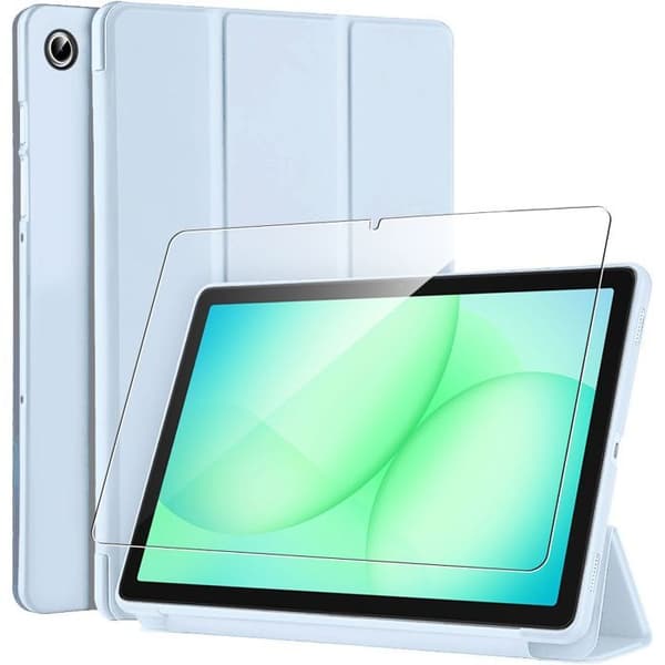 Etui + hærdet glas til Samsung Galaxy Tab A11 Plus / A9 Plus, stødsikker ridsefast - blå Blå