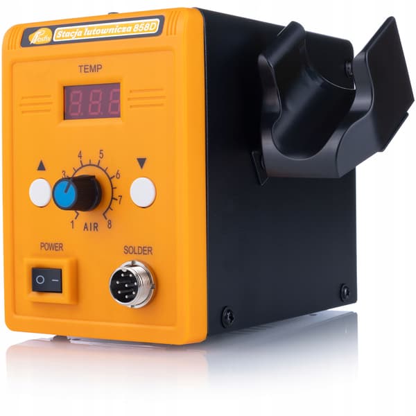Loddeboltestasjon Varmluft 858D + 3 Dyser + Plast Sveisesett – 700W | 100-500°C | 5 Plasttyper