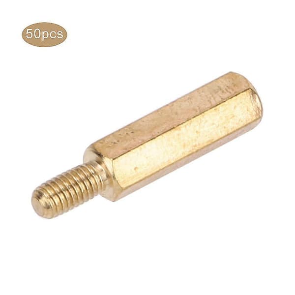 Avstandsstykke messingkobling M3 x 15 mm sekskantmuttere PCB-kort 50 stk sett