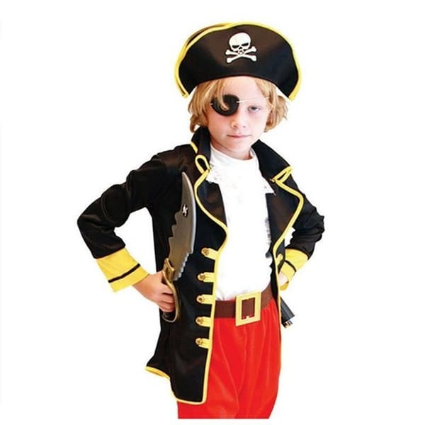 Halloween-kostymer for barn gutter piratkostyme cosplay-sett for
