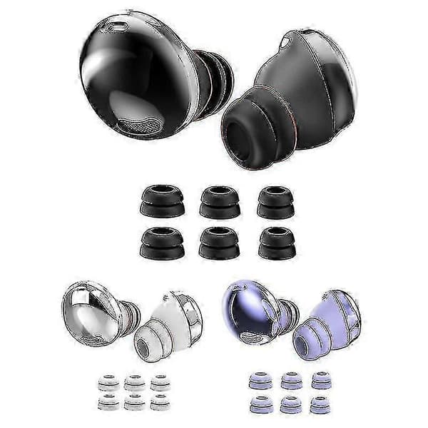 Par silikonørepropper til Samsung Galaxy Buds Pro hodetelefoner, svart - JA