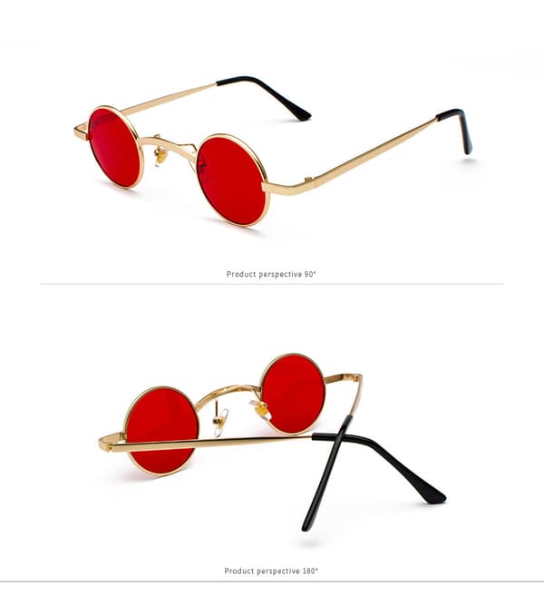 [zd] (13.9*142mm) Solbriller til mænd og kvinder Retro Vintage Cirkelstil Sol