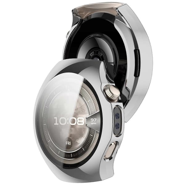 Galvaniserat TPU Heltäckande Klockskyddsfodral för Huawei Watch 5 42mm Silver