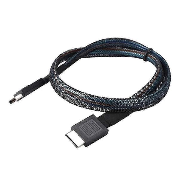 Højhastigheds PCIe 4.0 Mini SAS-kabel 24Gbps Oculink SFF-8611 til SFF-8611 dataoverførselskabel til servere (0,5m) Black