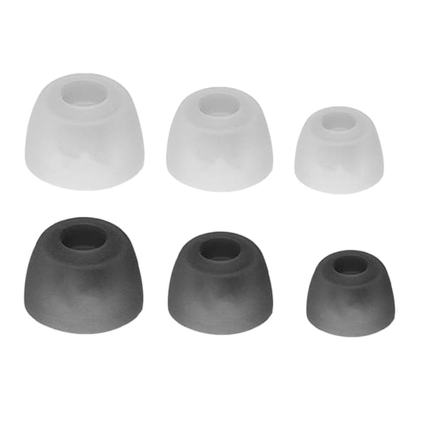 6 stk. silikone ørepropper til Tune Beam in-ear hovedtelefoner, støjisolering Transparent 0.02