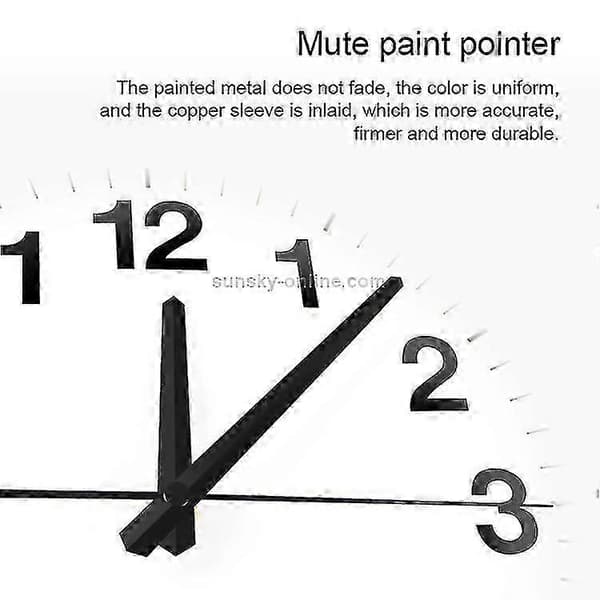 Smart Network Automatic Time Synchronization Wifi Wall Clock Modern Simple Silent Living Room Clock - 12 Inch (White)