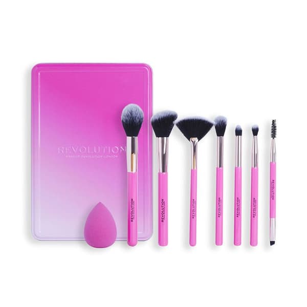 Børstesæt - The Brush Edit - 8 stykker - Rosa - Ideel til makeup[zd] Rose