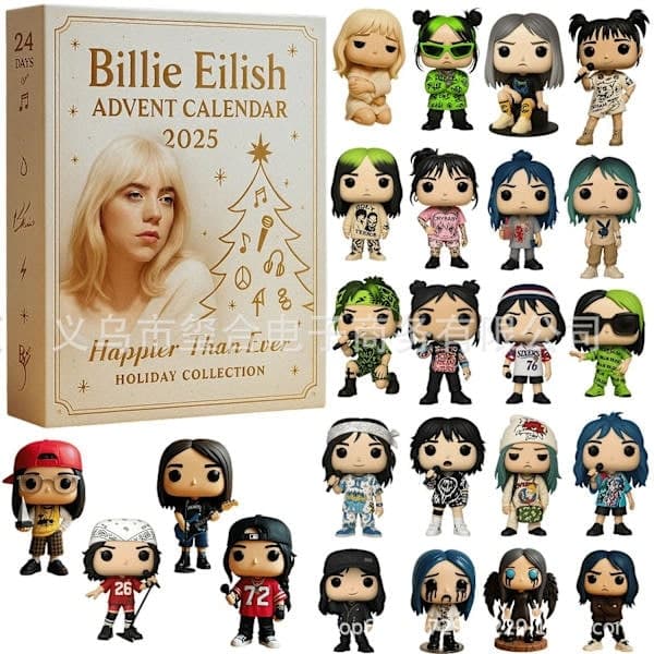 Billie Eilish 2025 Julkalender, Julnedräkning Leksaksgåva för Barn och Tonåringar