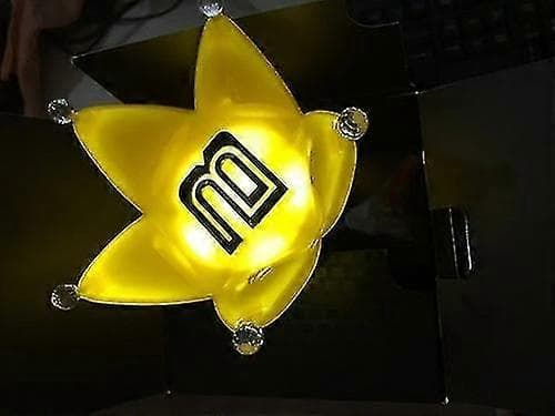 Bigbang Lightstick - Lysende musiklampe, støttelampe, håndlampe, glødepind, glitterpind (sort) (1 stk)