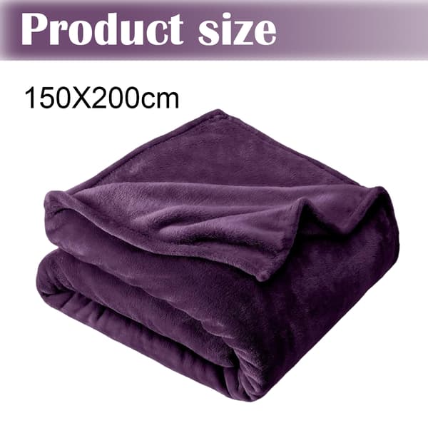 Pledd, Twin Size Lilla Pledd og Tepper for Sofa/Senger, Fuzzy og Koselig Pledd, 152x203 cm