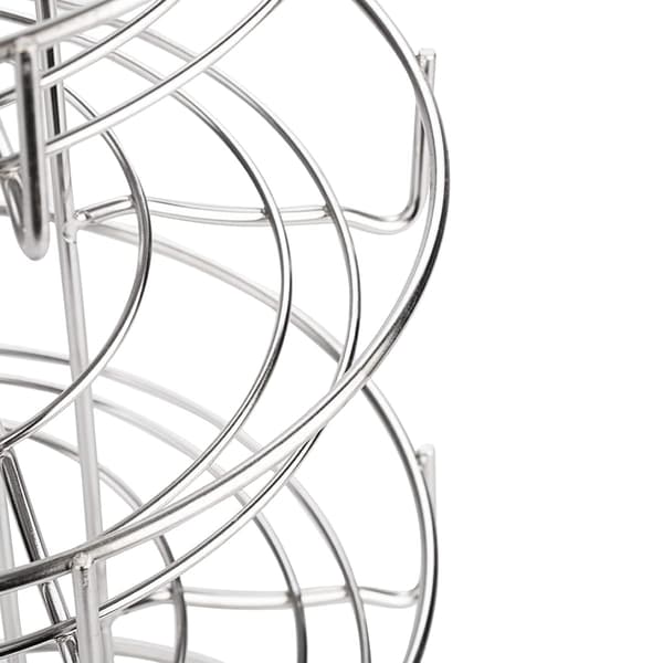 [zd]Eggholder, eggspiral i rustfritt stål, spiraldesign, eggholder for oppbevaring av ca. 30-36 egg, sølv Silver