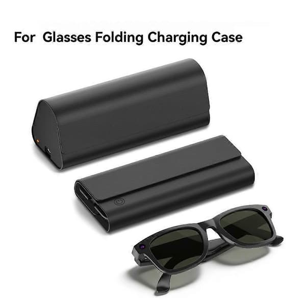 For Meta Ray Ban Wireless Charging Case 2000mAh Battery Portable Glasses Storage Box for Meta AI Glasses