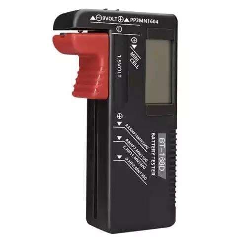 [zd]Batteritester med LCD - Batteritester - Sort Black Svart