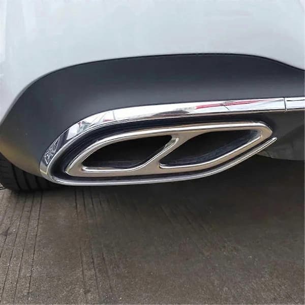 CLA Class C118 W118 2020-2023 Bil Bakre Lyddemper Eksosrør Deksel Trim Utvendig Tilbehør Silver