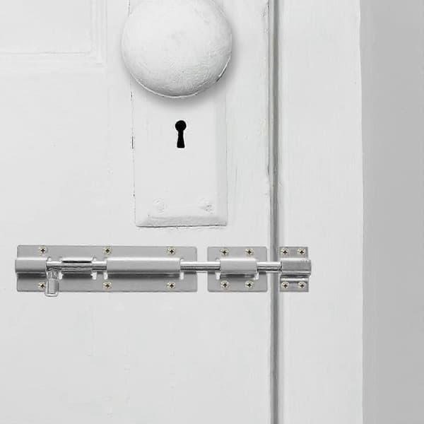 Kraftig skudrigle i rustfrit stål, 10 tommer, skudrigle til lade, garage, skur, skabslåge