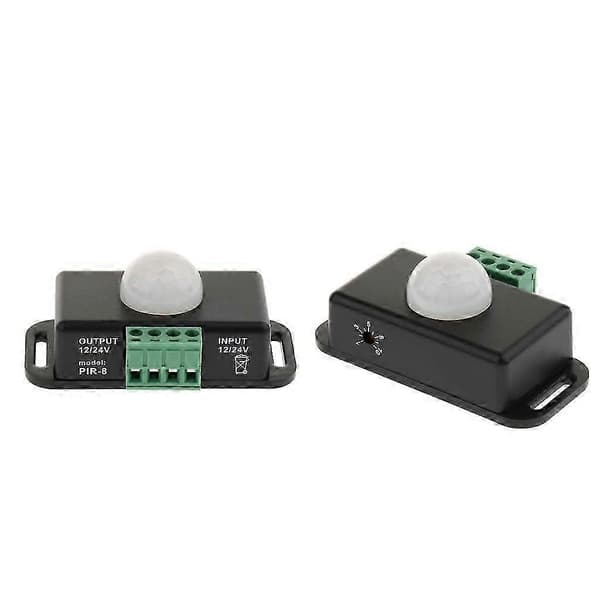 25-26 2 pakker DC 12V/24V Automatisk Infrarød PIR Bevægelsessensor Afbryder til LED Lys[zd]