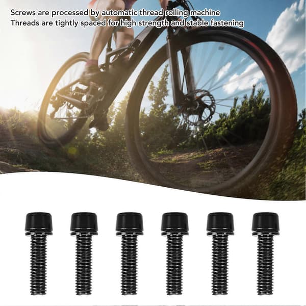 [zd]6 stk. M5x18mm aluminium cykel frempind skruer sort til MTB